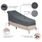 Modern Leisure Renaissance Patio Chaise Lounge Cover, 65 in. L x 28 in. W x 29 in. H, Gray 3018 - alternate 6